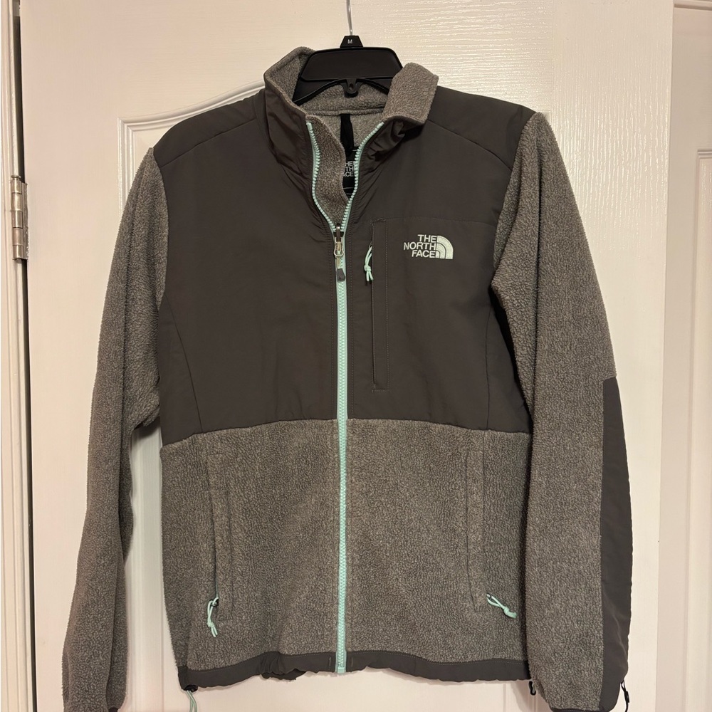 The North Face Polartec Zip Fleece Gray Mint Jacket